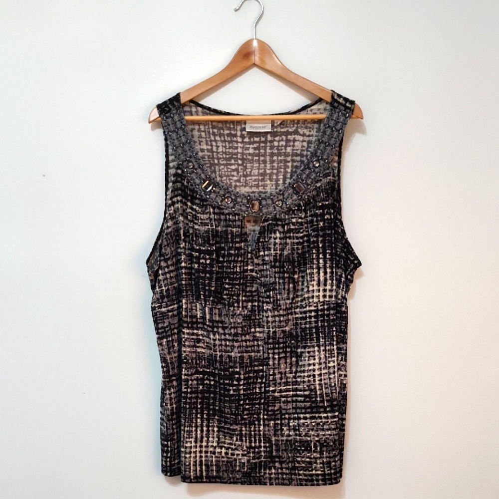 Avenue Tank Top Size 26/28 Embellished Beaded Cocktail Evening Party Club Summer